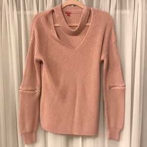 Guess Sweater With Zippers & Choker! ✨